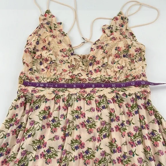 Free People Women's Adella Printed Mini Slip Dress large​​​ - Picture 12 of 15